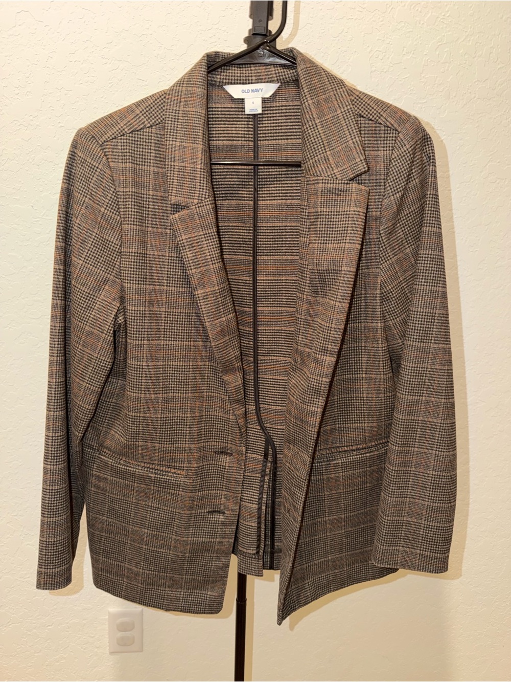 Old Navy Brown and Tan Glen Plaid Blazer